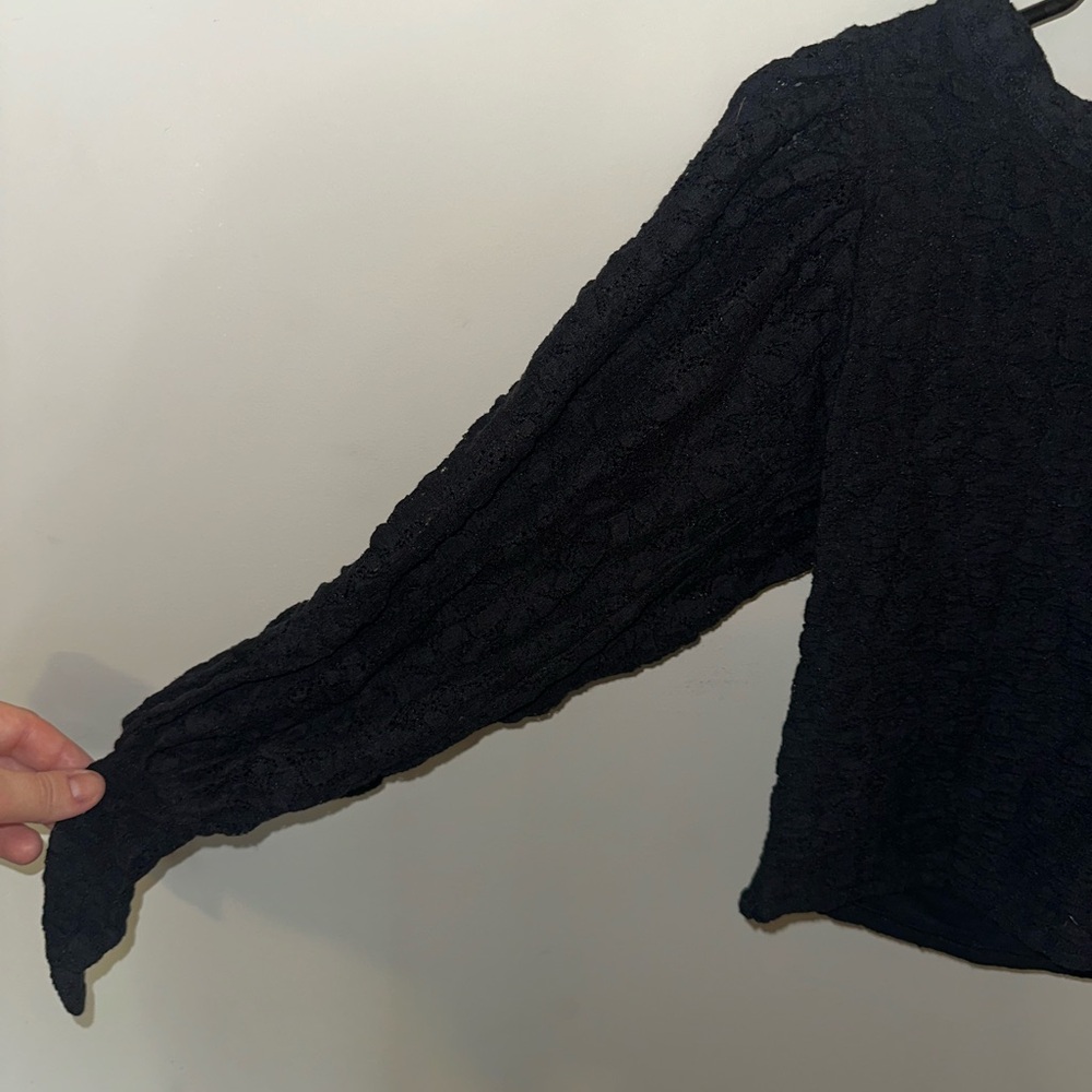 Free People Black Lace Blouse - Picture 2 of 4